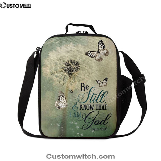 Psalm 4610 Dandelion Butterfly Lunch Bags, Bible Verse Lunch Bag For Men And Women