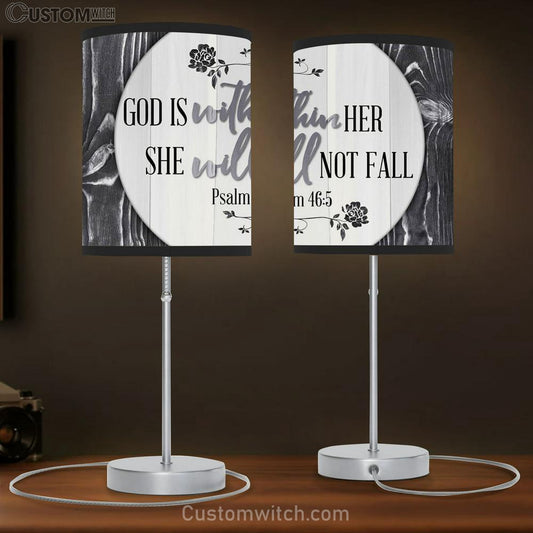 Psalm 465 God Is Within Her She Will Not Fall 1 Lamb Gift Table Lamb - Christian Lamb Gift Decor - Scripture Table Lamb Prints