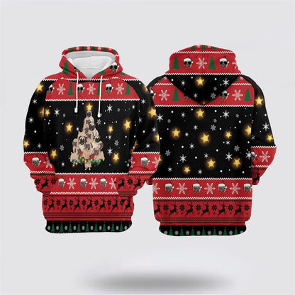 Pug Christmas Tree All Over Print 3D Hoodie For Men & Women, Christmas Dog Hoodie, Christmas Hoodie Cute, Christmas Gift