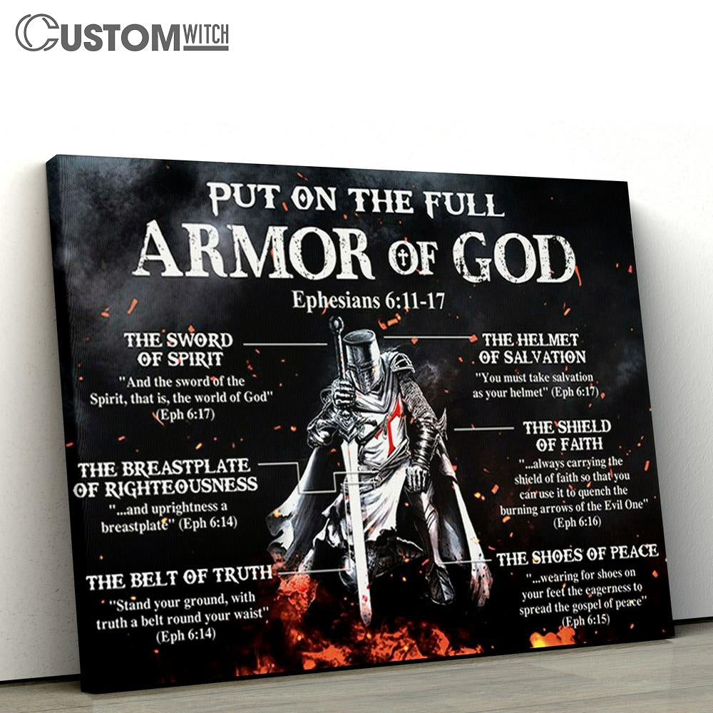 Put On The Armor Of God Canvas Art - Christian Wall Art - Religious Wall Decor