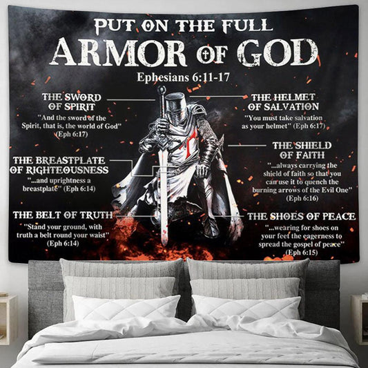 Put On The Armor Of God Tapestry Art - Christian Wall Art - Religious Wall Decor