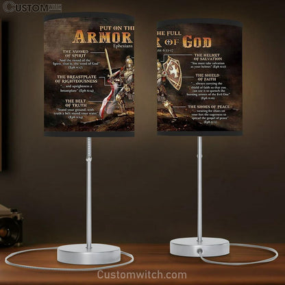 Put On The Full Armor Of God Christian Table Lamb Art - Christian Lamb Gift - Religious Wall Decor