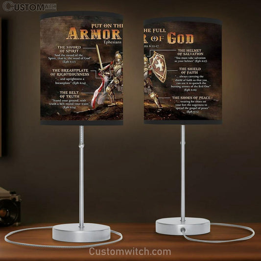 Put On The Full Armor Of God Christian Table Lamb Art - Christian Lamb Gift - Religious Wall Decor
