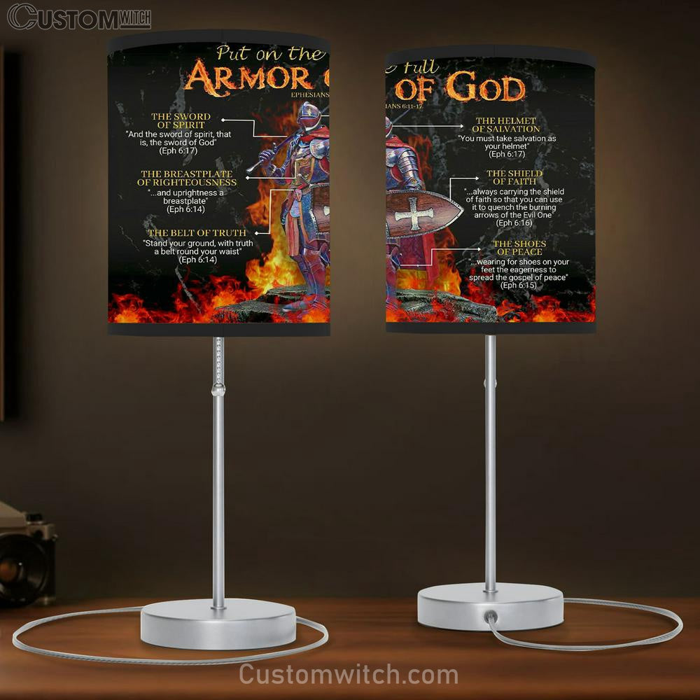 Put On The Full Armor Of God Ephesians 6 10 18 Table Lamb Art - Christian Lamb Gift - Religious Wall Decor