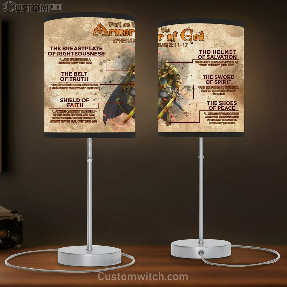 Put On The Full Armor Of God Knight Table Lamb Art - Christian Lamb Gift - Religious Wall Decor
