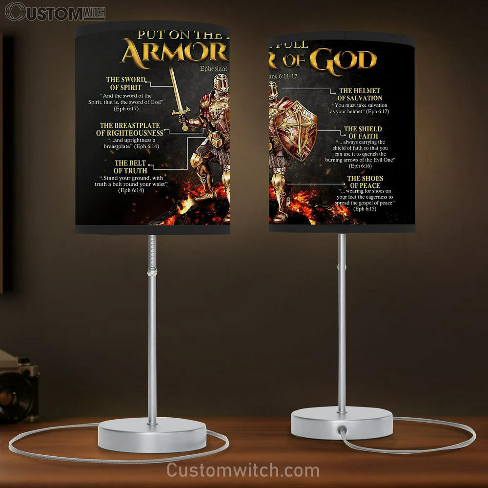 Put On The Full Armor Of God Warrior Table Lamb Art - Christian Lamb Gift - Religious Wall Decor