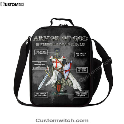 Put On The Full Armor Of God Warrior Of Christ Lunch Bag - Religious Art, Bible Verse Lunch Bag For Men And Women