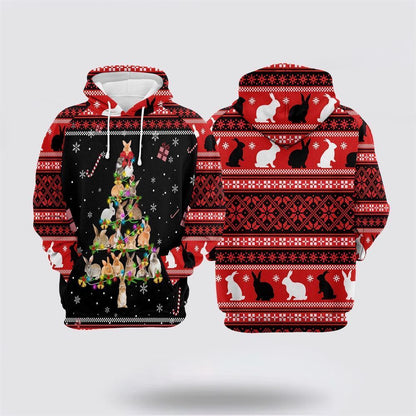 Rabbit Pine Christmas All Over Print 3D Hoodie For Men & Women, Christmas Hoodie Cute, Christmas Gift, Christmas Fashion