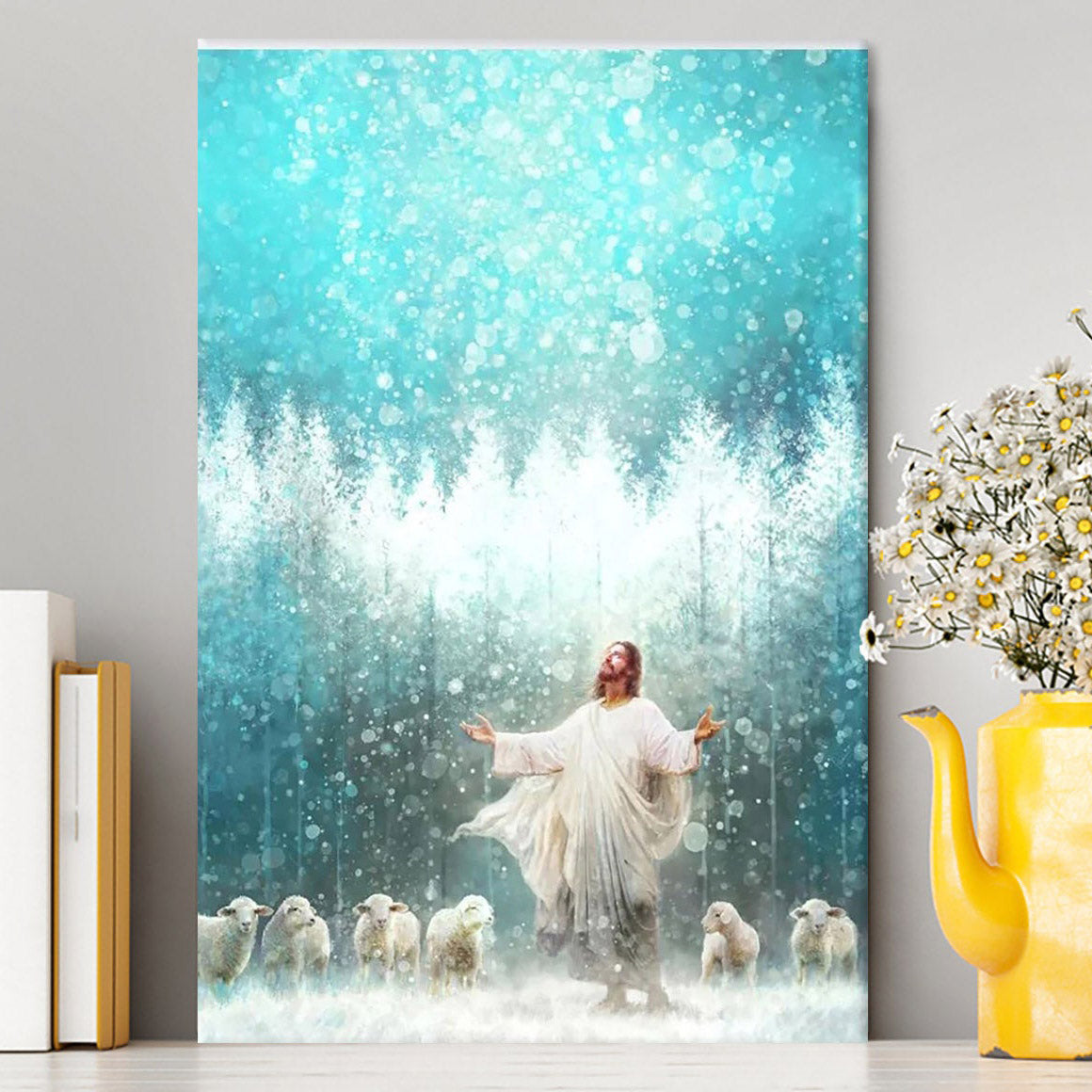 Radiance Jesus And Sheep Canvas Prints - Jesus Christ Canvas Art - Christian Wall Decor
