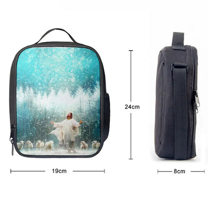 Radiance Jesus And Sheep Lunch Bags, Bible Verse Lunch Bag For Men And Women