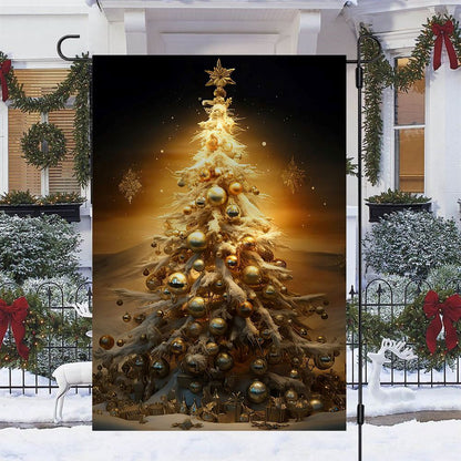 Radiance Of The Festive Tree Flag, Christmas Garden Flag, Home Decor Accessories, Christmas Outdoor Decor Ideas
