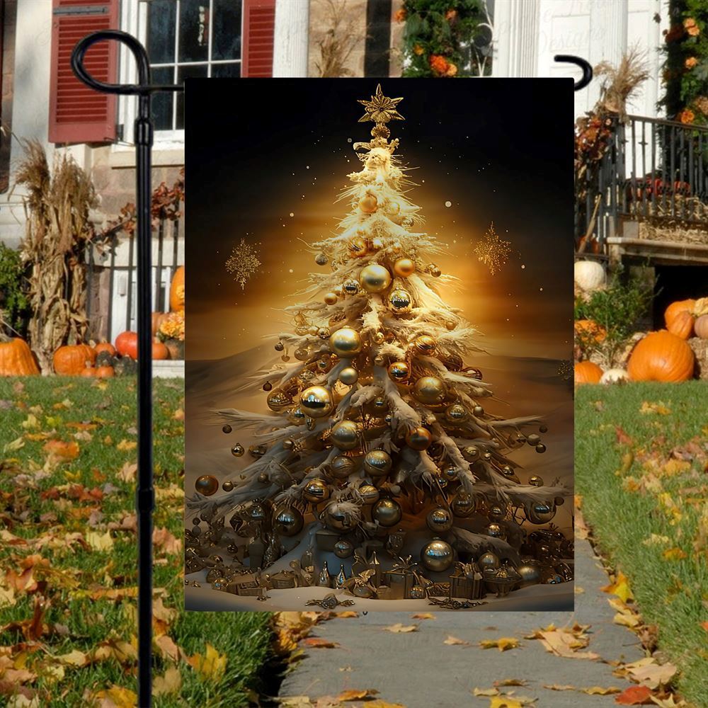 Radiance Of The Festive Tree Flag, Christmas Garden Flag, Home Decor Accessories, Christmas Outdoor Decor Ideas