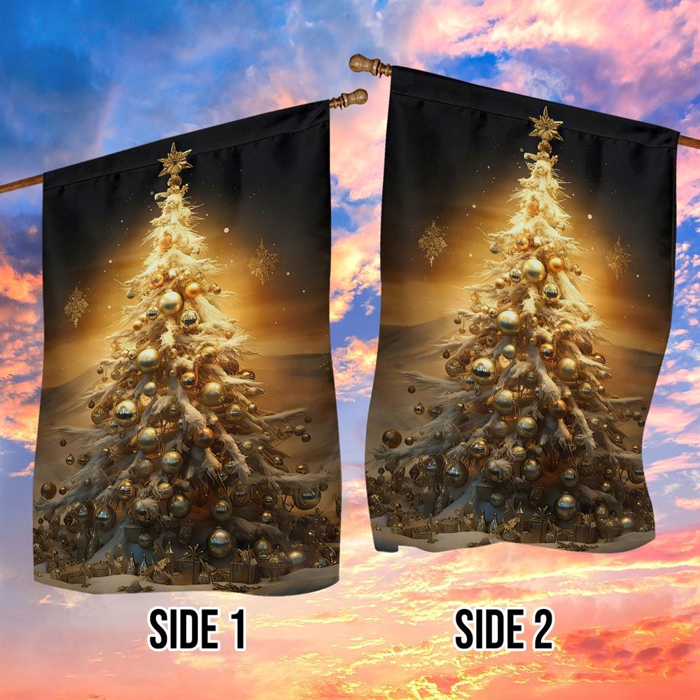 Radiance Of The Festive Tree Flag, Christmas Garden Flag, Home Decor Accessories, Christmas Outdoor Decor Ideas