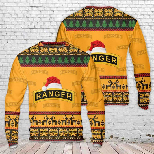 Ranger Tab Ugly Christmas Sweater, Best Gift For Holiday, Christmas Crewneck Sweater, Christmas Winter Fashion