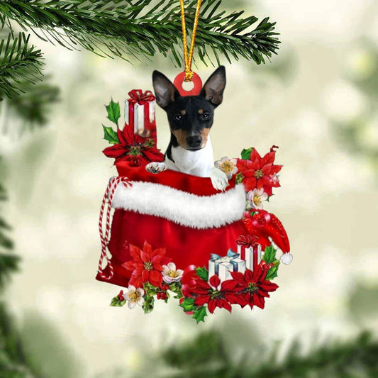 Rat Terrier In Gifts Bag Christmas Ornament, Christmas Gift, Christmas Tree Decorations, Christmas Ornament 2023