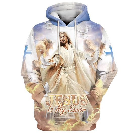 Reaching God's Hand Jesus Is My Savior 3D Hoodies Jesus Hoodie Men & Women, God 3D Printed Hoodie, Christian Apparel Hoodies