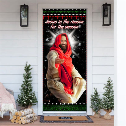 Reason For The Season Jesus Christ Christmas Door Cover, Christian Door Decor, Door Christian Church, Christian Door Plaques