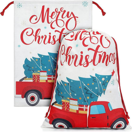 Red Car With Tree Christmas Sacks, Gift For Chidren, Christmas Bag Gift, Christmas Gift 2023