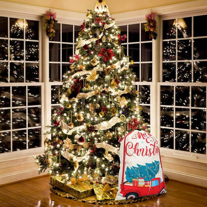 Red Car With Tree Christmas Sacks, Gift For Chidren, Christmas Bag Gift, Christmas Gift 2023