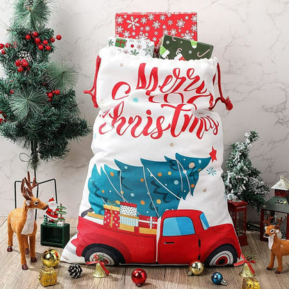 Red Car With Tree Christmas Sacks, Gift For Chidren, Christmas Bag Gift, Christmas Gift 2023