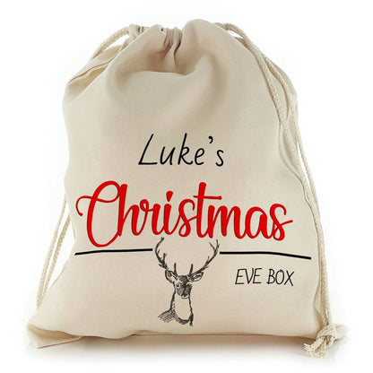 Red Reindeer Christmas Eve Christmas Sack, Gift For Chidren, Christmas Bag Gift, Christmas Gift 2023