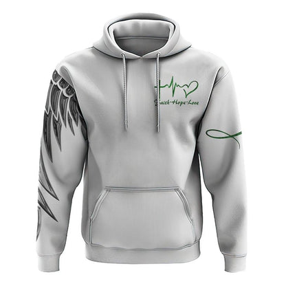 Red Rose Faith Wings Cross All Over Print 3D Hoodie, Christian Hoodie, Christian Sweatshirt, Bible Verse Shirt