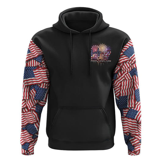 Red White And Blessed America Cross Independence Day All Over Print 3D Hoodie, Christian Hoodie, Christian Sweatshirt, Bible Verse Shirt