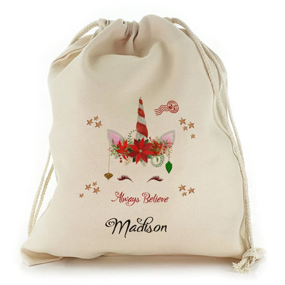 Red White Spiral Reindeer Unicorn Christmas Sack, Gift For Chidren, Christmas Bag Gift, Christmas Gift 2023