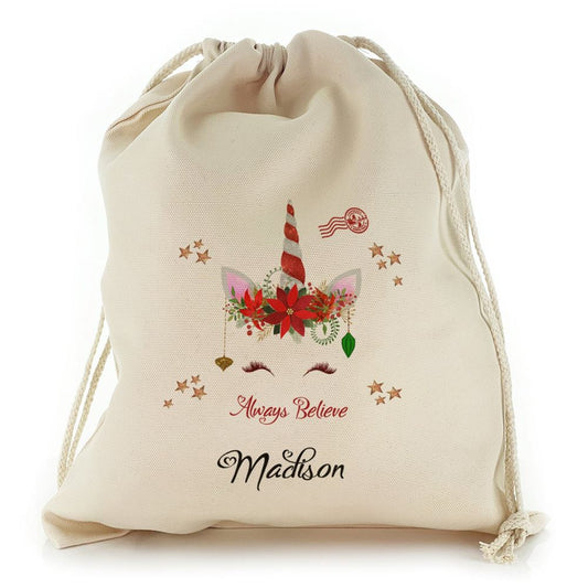 Red White Spiral Reindeer Unicorn Christmas Sack, Gift For Chidren, Christmas Bag Gift, Christmas Gift 2023