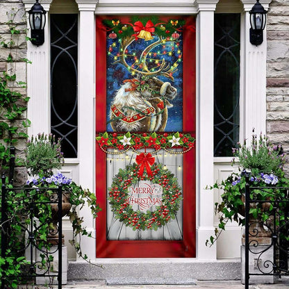Reindeer Christmas Door Cover, Christmas Door Knob Covers, Christmas Outdoor Decoration