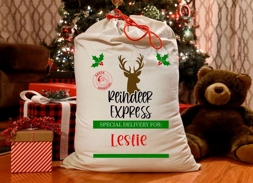 Reindeer Express Christmas Sack, Gift For Chidren, Christmas Bag Gift, Christmas Gift 2023