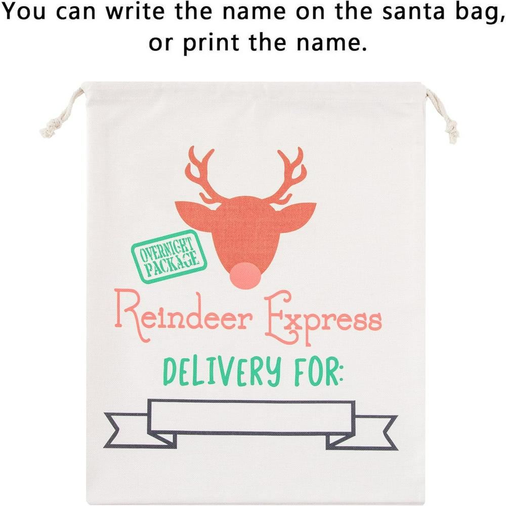 Reindeer Express Print Christmas Sack, Gift For Chidren, Christmas Bag Gift, Christmas Gift 2023