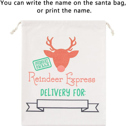 Reindeer Express Print Christmas Sack, Gift For Chidren, Christmas Bag Gift, Christmas Gift 2023
