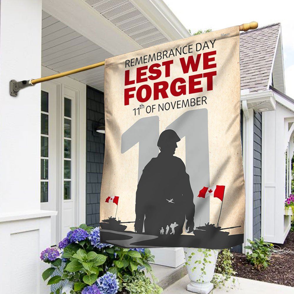Remembrance Day Canada Lest We Forget 11th of November Flag, Outdoor House Flags, Christian Flag, Scripture Flag, Garden Banner