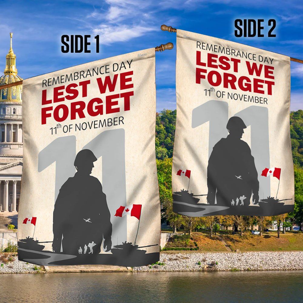 Remembrance Day Canada Lest We Forget 11th of November Flag, Outdoor House Flags, Christian Flag, Scripture Flag, Garden Banner