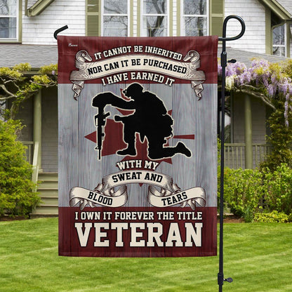 Remembrance Day Canadian Veterans It Cannot Be Inherited Forever The Title Veteran Memorial Flag, Christian Flag, Scripture Flag, Garden Banner