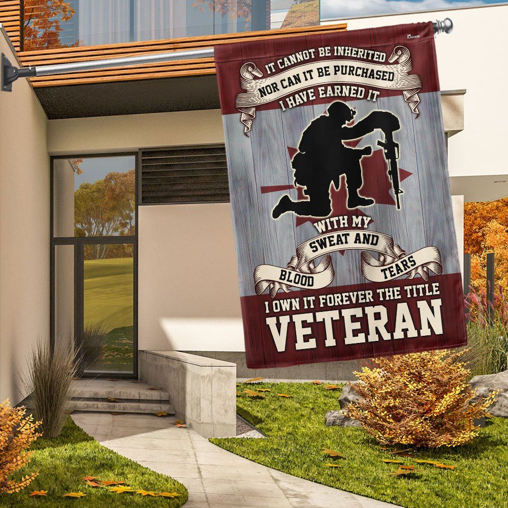 Remembrance Day Canadian Veterans It Cannot Be Inherited Forever The Title Veteran Memorial Flag, Christian Flag, Scripture Flag, Garden Banner