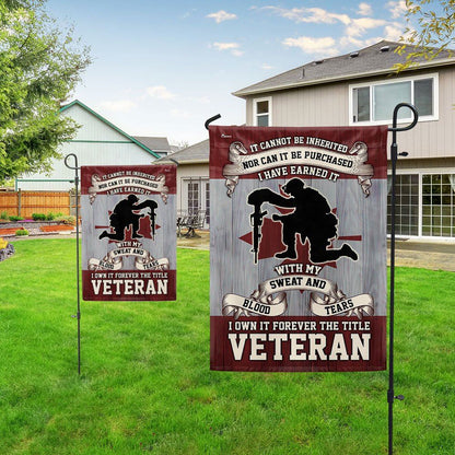 Remembrance Day Canadian Veterans It Cannot Be Inherited Forever The Title Veteran Memorial Flag, Christian Flag, Scripture Flag, Garden Banner
