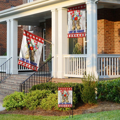 Remembrance Day Canadian Veterans Lest We Forget Flag, Outdoor House Flags, Christian Flag, Scripture Flag, Garden Banner