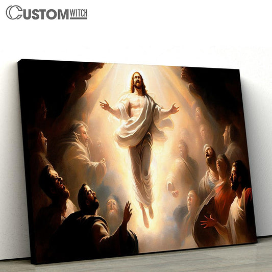 Resurrection Jesus Christ Is Ascending Heaven Canvas Pictures - Faith Art - Christian Canvas Wall Art Decor
