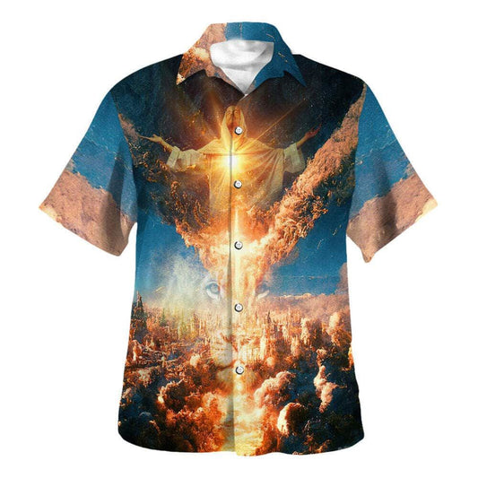 Resurrection Of Jesus Lion Hawaiian Shirt For Men, Christian Hawaiian Shirt, Gift For Christian