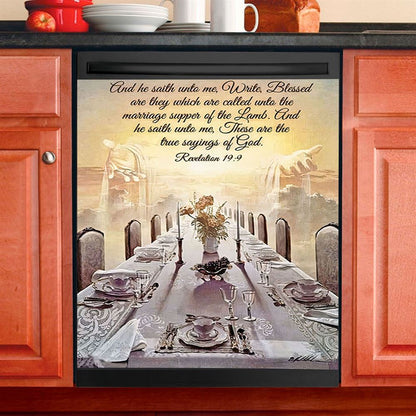 Revelation 199 Dishwasher Cover, These Are The True Sayings Of God Dishwasher Wrap