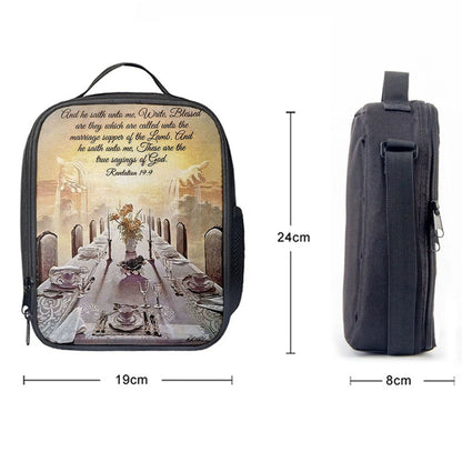 Revelation 199 Lunch Bags - These Are The True Sayings Of God, Bible Verse Lunch Bag For Men And Women