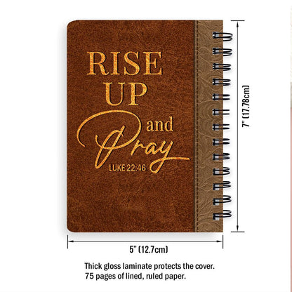 Rise Up And Pray Beautiful Personalized Spiral Journal, Inspiration Gifts For Christian People