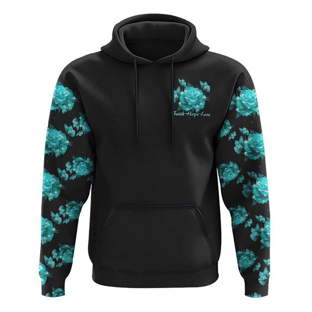 Rose Butterfly Faith All Over Print 3D Hoodie, Christian Hoodie, Christian Sweatshirt, Bible Verse Shirt