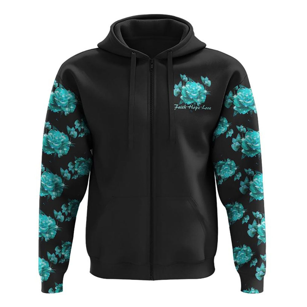 Rose Butterfly Faith All Over Print 3D Hoodie, Christian Hoodie, Christian Sweatshirt, Bible Verse Shirt