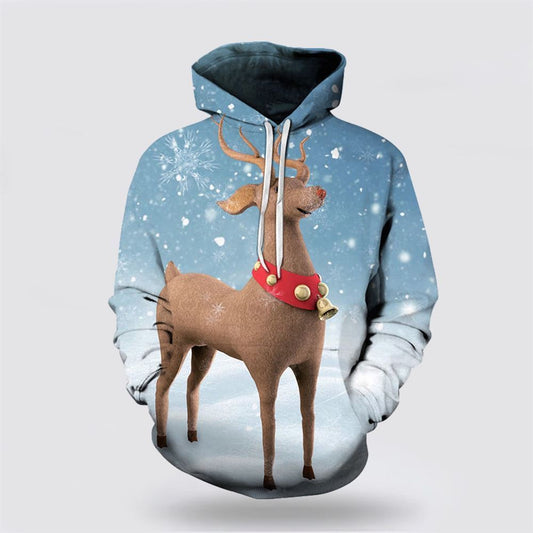 Rudolph Red Nosed Reindeer Christmas All Over Print 3D Hoodie For Men & Women, Christmas Hoodie Cute, Christmas Gift, Christmas Fashion