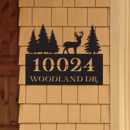 Rustic Address Metal Sign, Cut Metal Sign, Metal House Sign, Wall Metal Sign, Home Decor Sign, Anniversary Gift, Wall Decoration Art