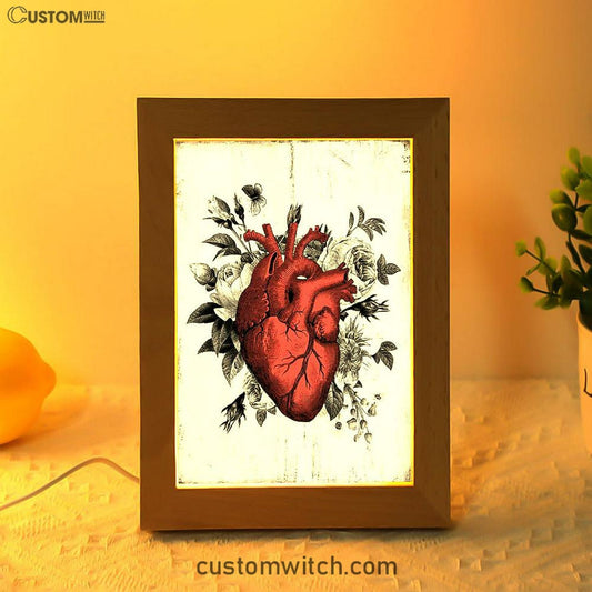 Rustic Floral Heart Art - Decoration For Living Room, Bedroom, Medical Office - Gift For Nurse, Doctor, Rn, Physician Assistant, Women