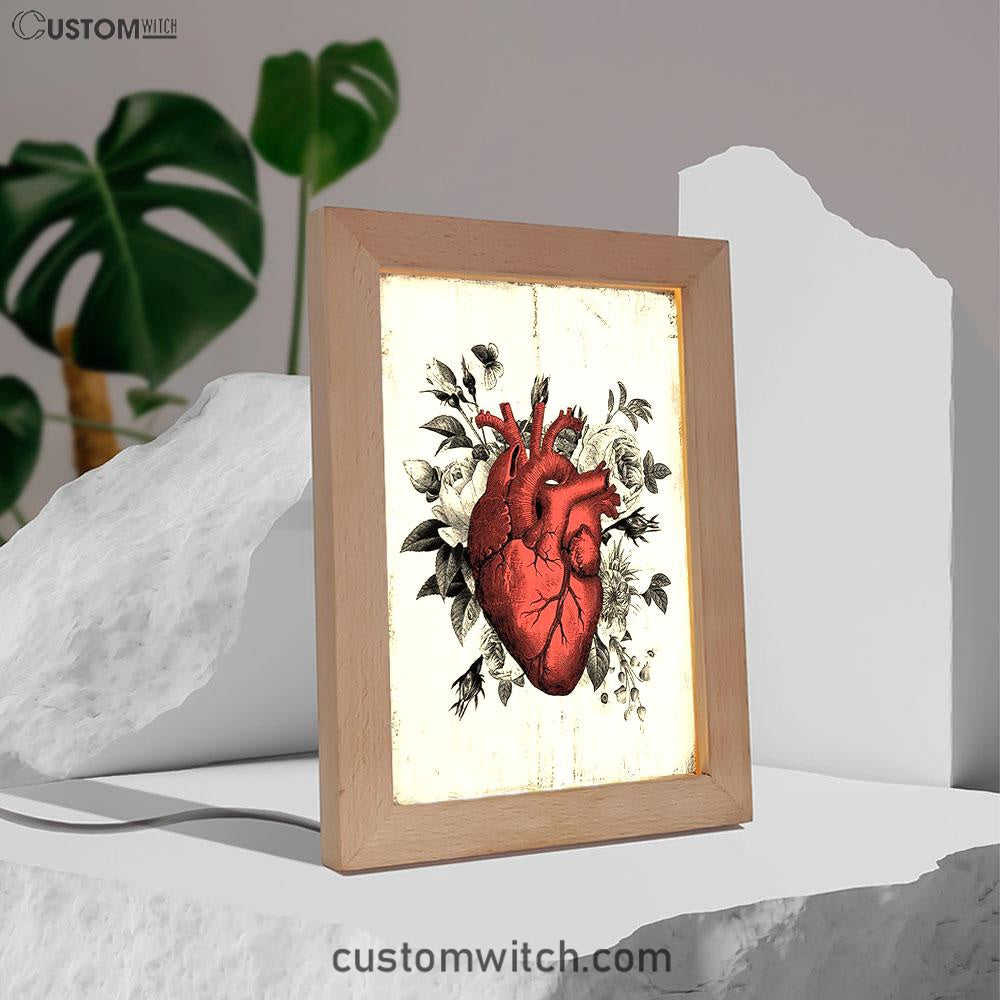 Rustic Floral Heart Art - Decoration For Living Room, Bedroom, Medical Office - Gift For Nurse, Doctor, Rn, Physician Assistant, Women
